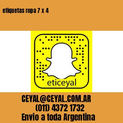 etiquetas ropa 7 x 4