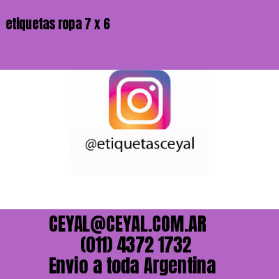 etiquetas ropa 7 x 6
