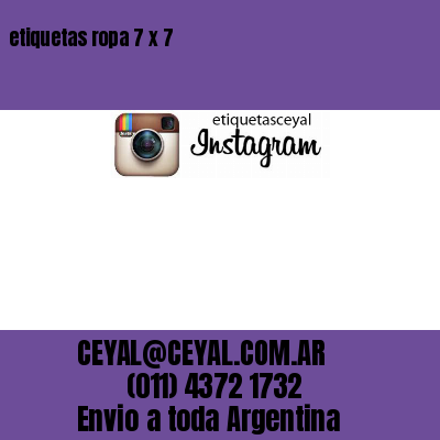etiquetas ropa 7 x 7