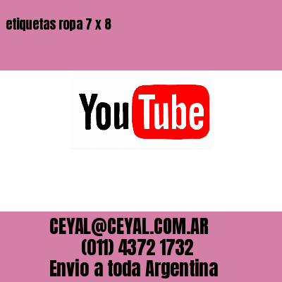 etiquetas ropa 7 x 8