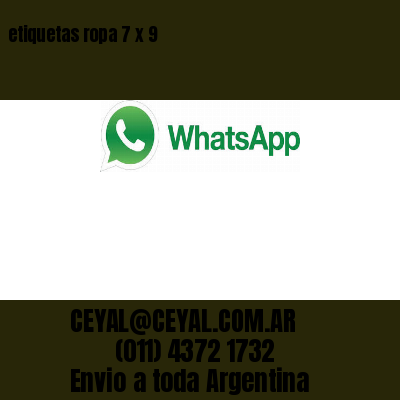 etiquetas ropa 7 x 9