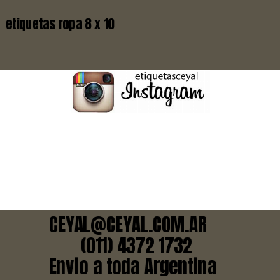 etiquetas ropa 8 x 10