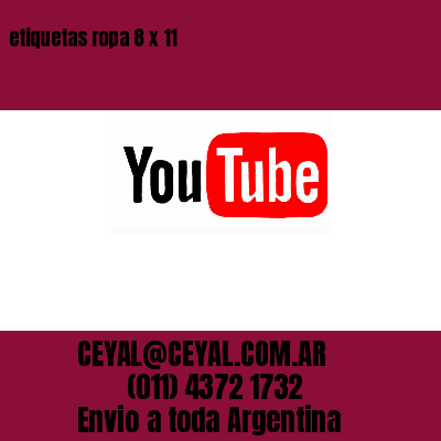 etiquetas ropa 8 x 11