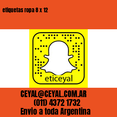 etiquetas ropa 8 x 12