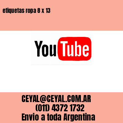 etiquetas ropa 8 x 13