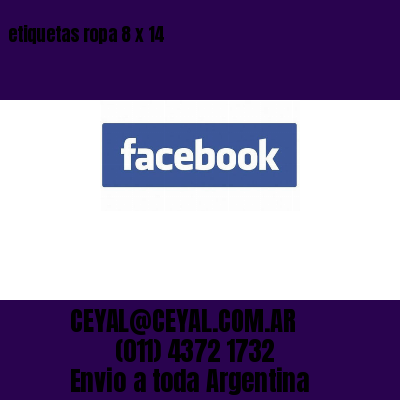 etiquetas ropa 8 x 14