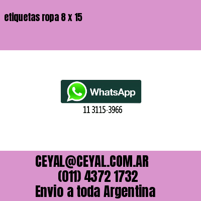 etiquetas ropa 8 x 15