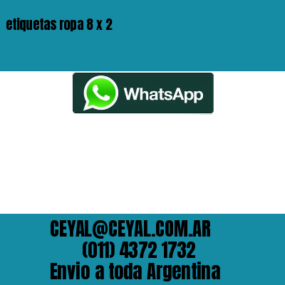 etiquetas ropa 8 x 2