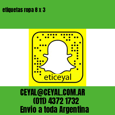 etiquetas ropa 8 x 3
