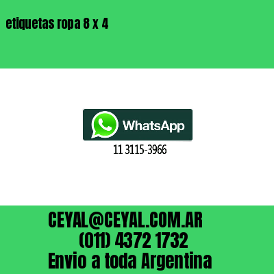 etiquetas ropa 8 x 4
