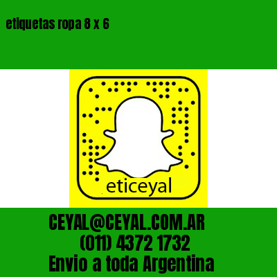 etiquetas ropa 8 x 6