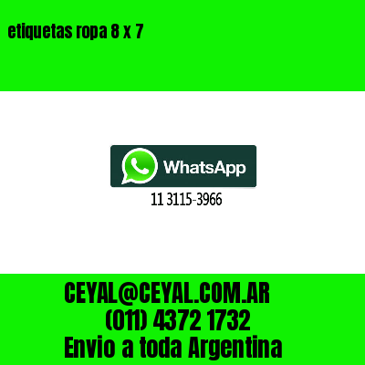 etiquetas ropa 8 x 7