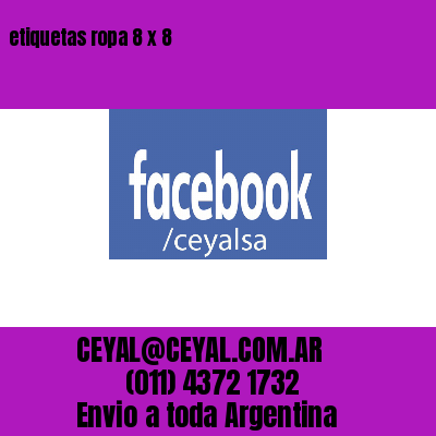 etiquetas ropa 8 x 8