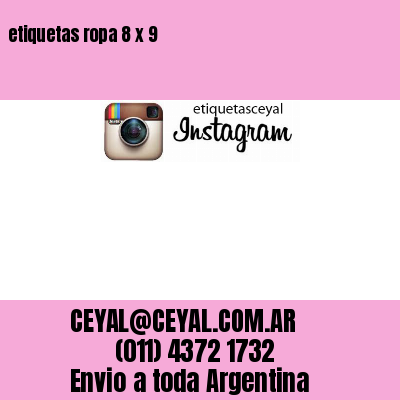 etiquetas ropa 8 x 9