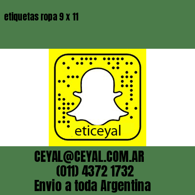 etiquetas ropa 9 x 11