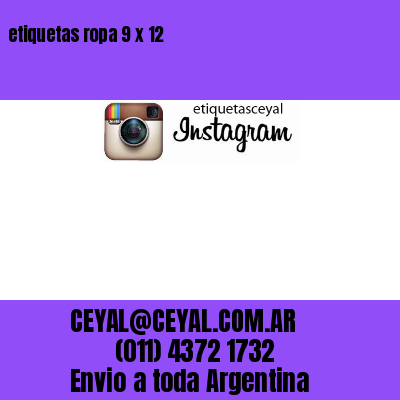 etiquetas ropa 9 x 12