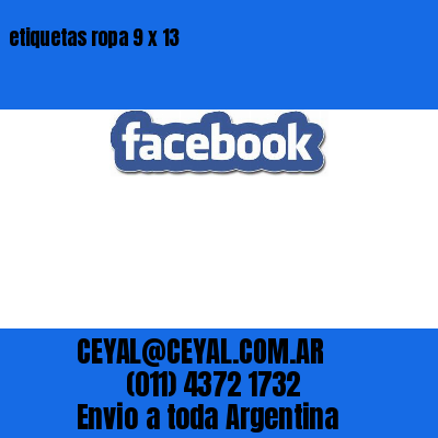 etiquetas ropa 9 x 13