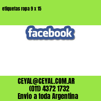 etiquetas ropa 9 x 15