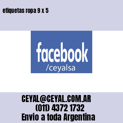 etiquetas ropa 9 x 5