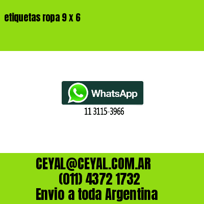 etiquetas ropa 9 x 6