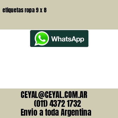 etiquetas ropa 9 x 8