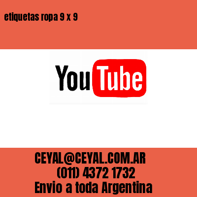 etiquetas ropa 9 x 9