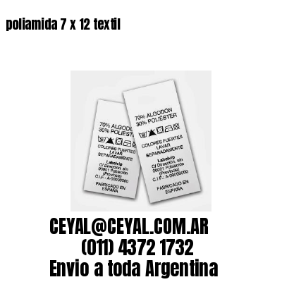 poliamida 7 x 12 textil