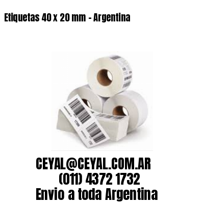 Etiquetas 40 x 20 mm – Argentina