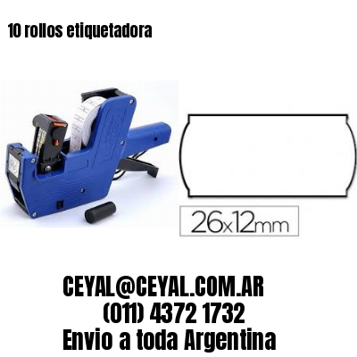 10 rollos etiquetadora