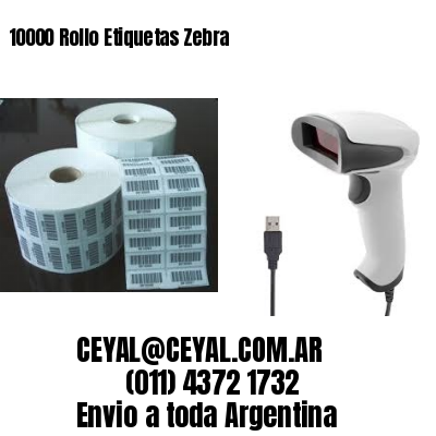 10000 Rollo Etiquetas Zebra