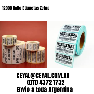 12000 Rollo Etiquetas Zebra