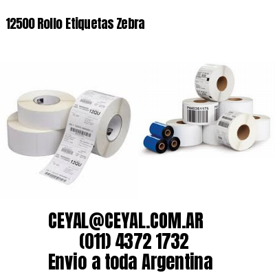12500 Rollo Etiquetas Zebra