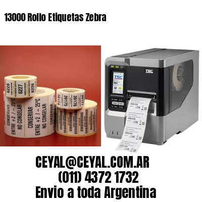13000 Rollo Etiquetas Zebra
