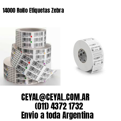 14000 Rollo Etiquetas Zebra