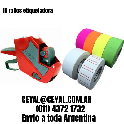15 rollos etiquetadora