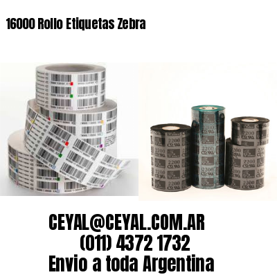 16000 Rollo Etiquetas Zebra
