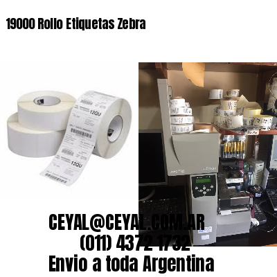 19000 Rollo Etiquetas Zebra