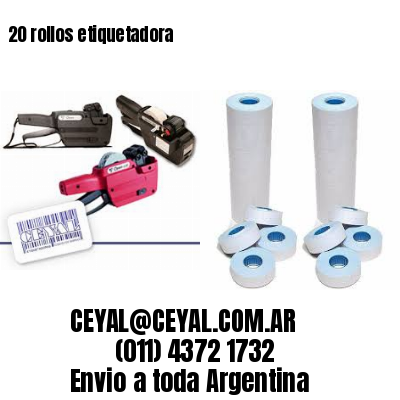 20 rollos etiquetadora