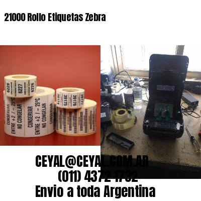 21000 Rollo Etiquetas Zebra