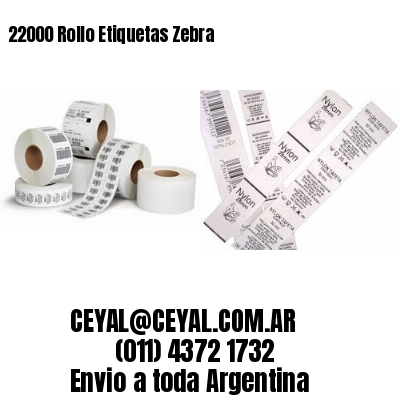 22000 Rollo Etiquetas Zebra