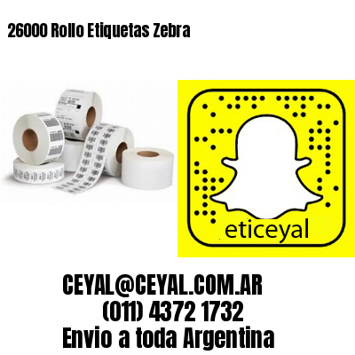 26000 Rollo Etiquetas Zebra