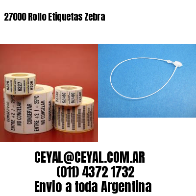 27000 Rollo Etiquetas Zebra