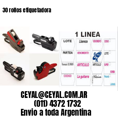 30 rollos etiquetadora