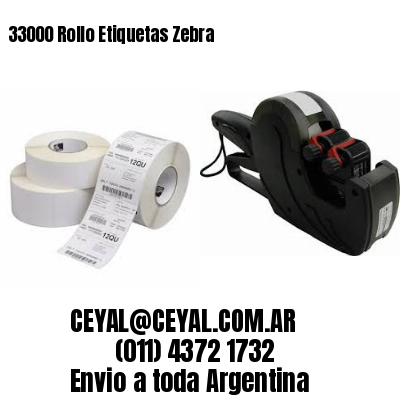 33000 Rollo Etiquetas Zebra