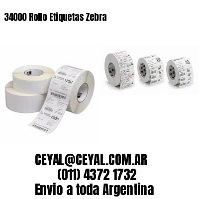 34000 Rollo Etiquetas Zebra