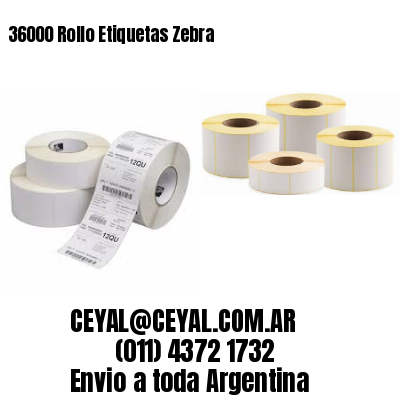 36000 Rollo Etiquetas Zebra