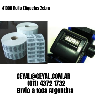 41000 Rollo Etiquetas Zebra