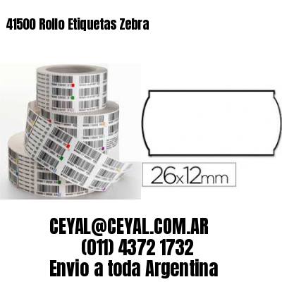 41500 Rollo Etiquetas Zebra
