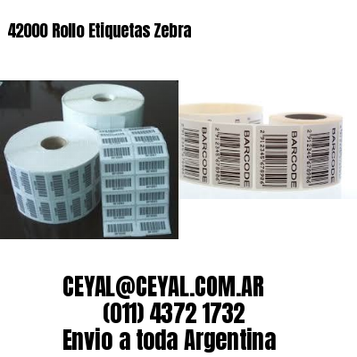 42000 Rollo Etiquetas Zebra