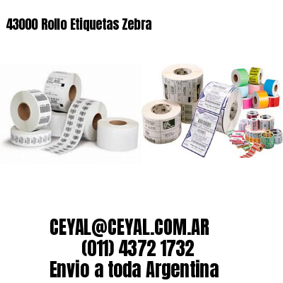 43000 Rollo Etiquetas Zebra